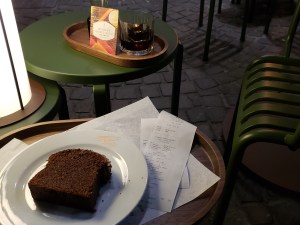 16 Chocolate plum cake & whiskey coffee at Sbux